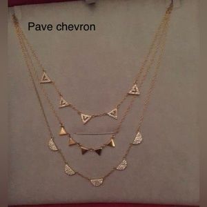 Stella & Dot pave chevron necklace